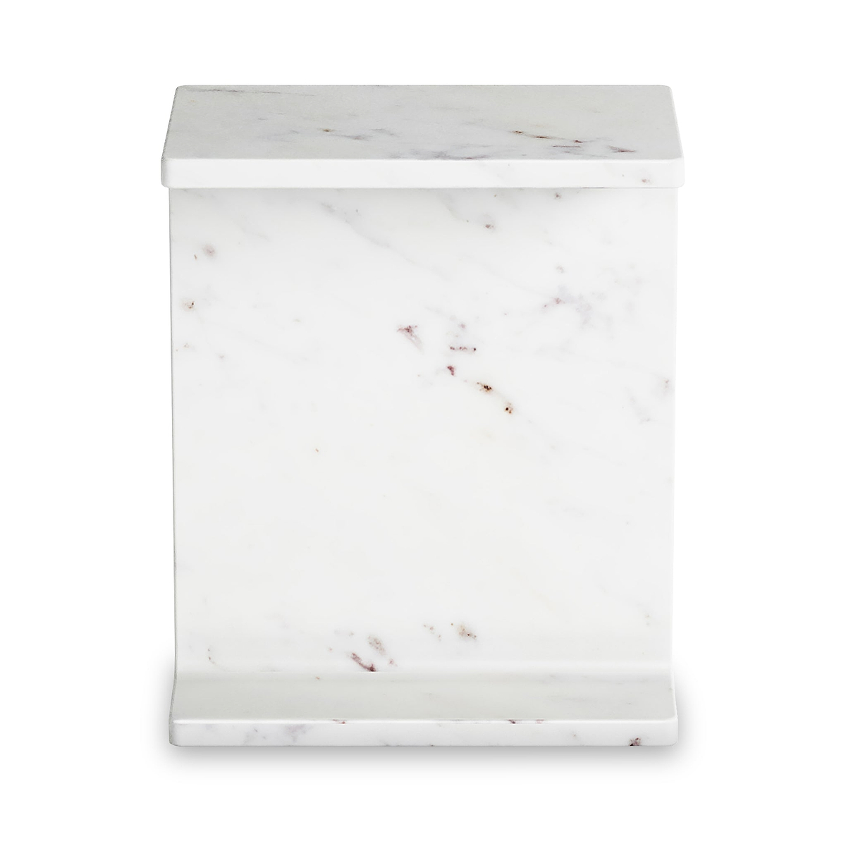Langham White Marble T Side Table from Roseland Furniture