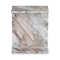 Langham Brown Marble T Side Table from Roseland Furniture