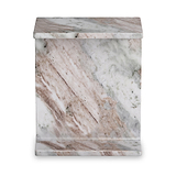 Langham Brown Marble T Side Table from Roseland Furniture