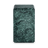Langham Green Marble Block Side Table from Roseland Furniture