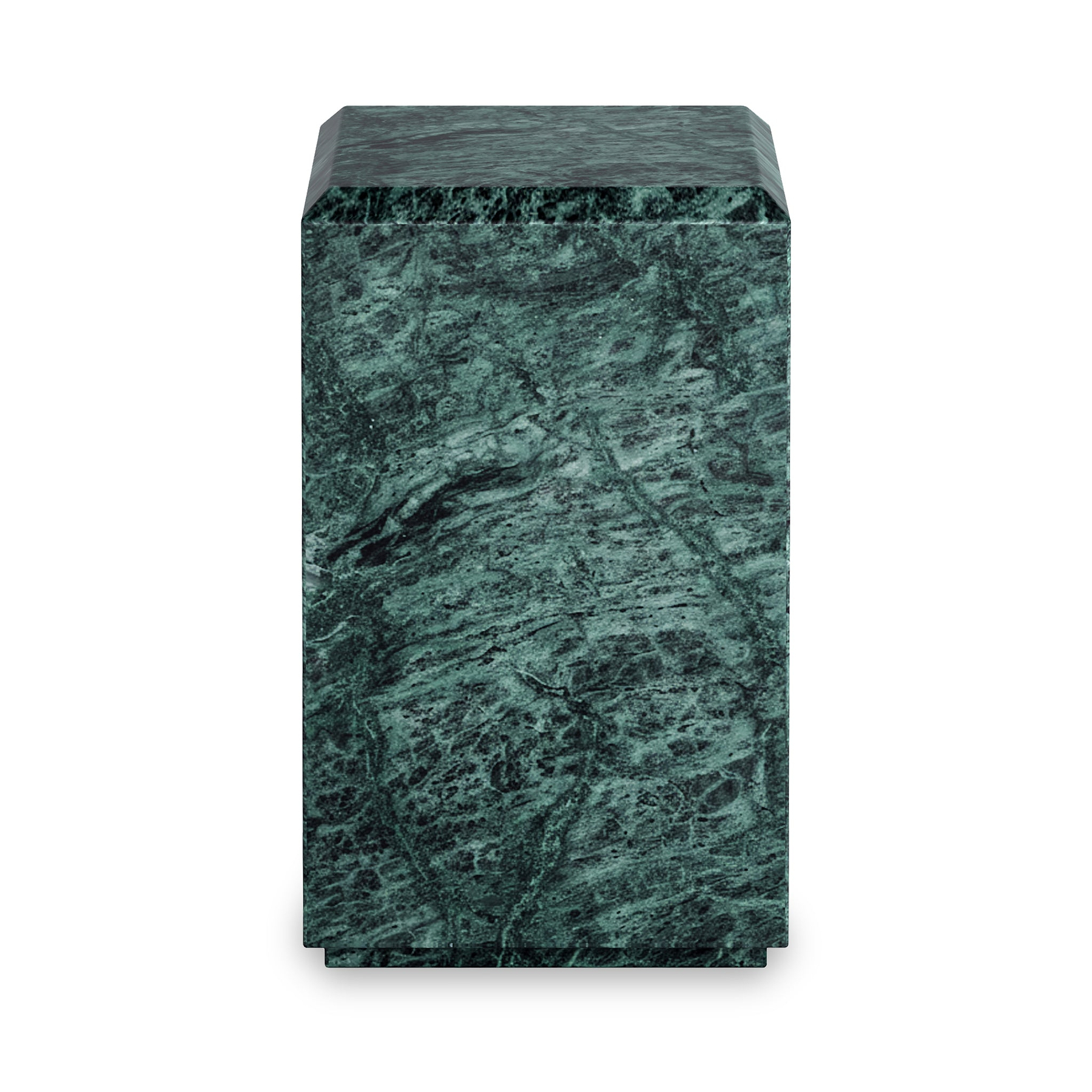 Langham Green Marble Block Side Table from Roseland Furniture