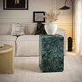 Langham Green Marble Block Side Table from Roseland Furniture