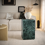 Langham Green Marble Block Side Table from Roseland Furniture