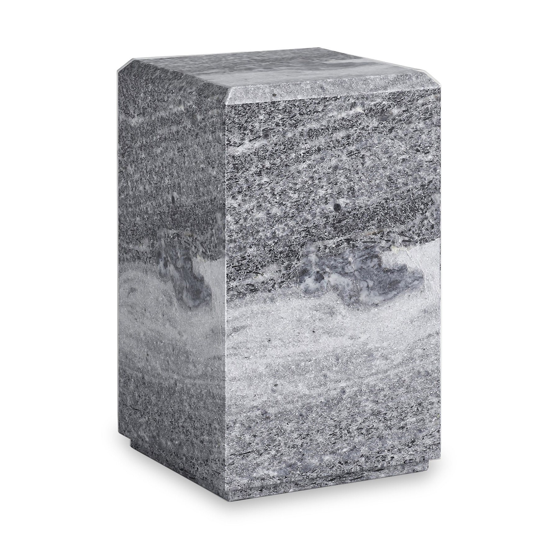 Langham Black Marble Block Side Table from Roseland Furniture