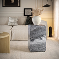 Langham Black Marble Block Side Table from Roseland Furniture