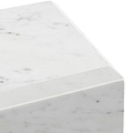 Langham White Marble Block Side Table from Roseland Furniture
