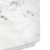 Langham White Marble Block Side Table from Roseland Furniture