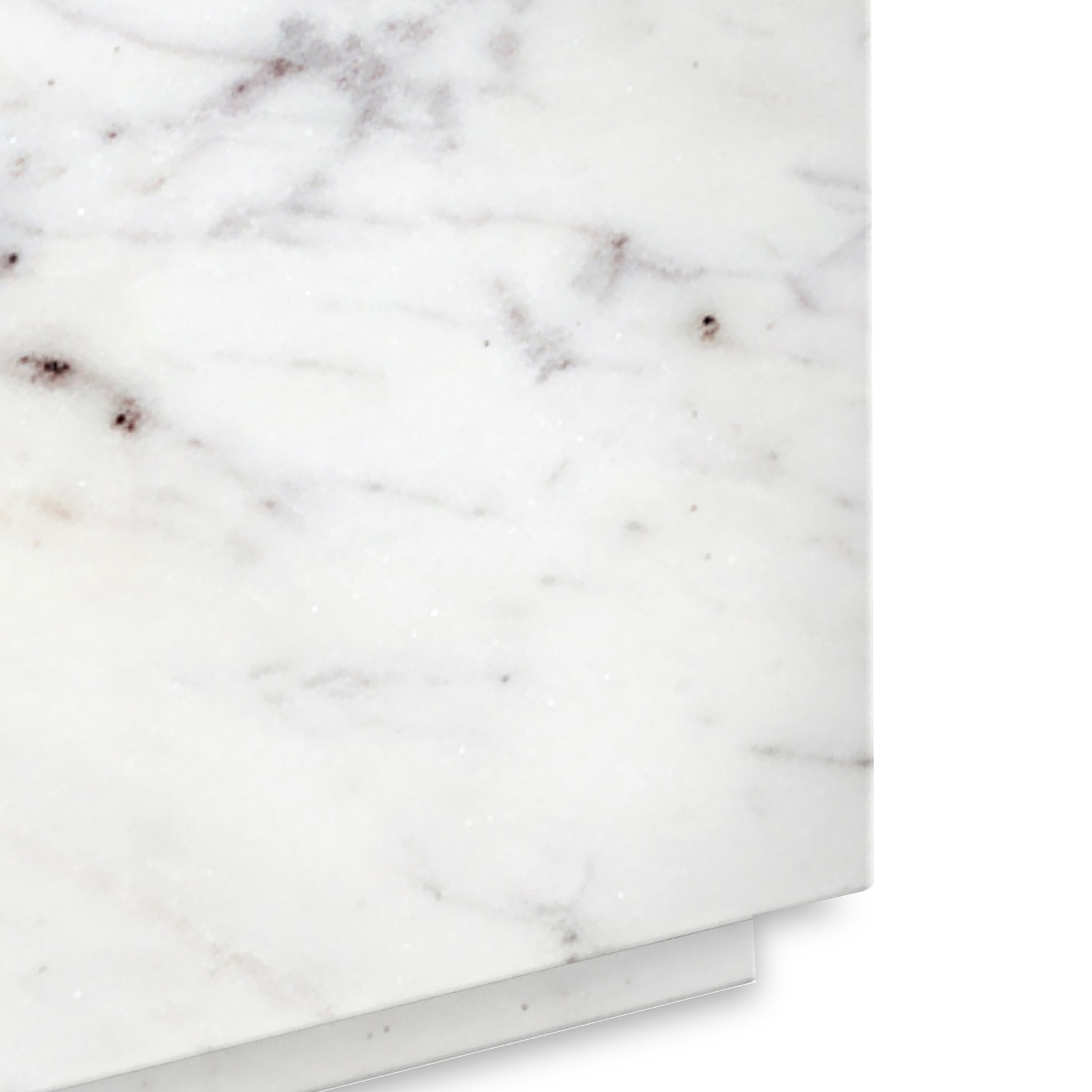 Langham White Marble Block Side Table from Roseland Furniture