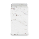 Langham White Marble Block Side Table from Roseland Furniture