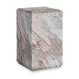 Langham Brown Marble Block Side Table from Roseland Furniture