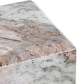 Langham Brown Marble Block Side Table from Roseland Furniture