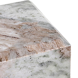 Langham Brown Marble Block Side Table from Roseland Furniture