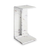 Langham White Marble C Side Table from Roseland Furniture