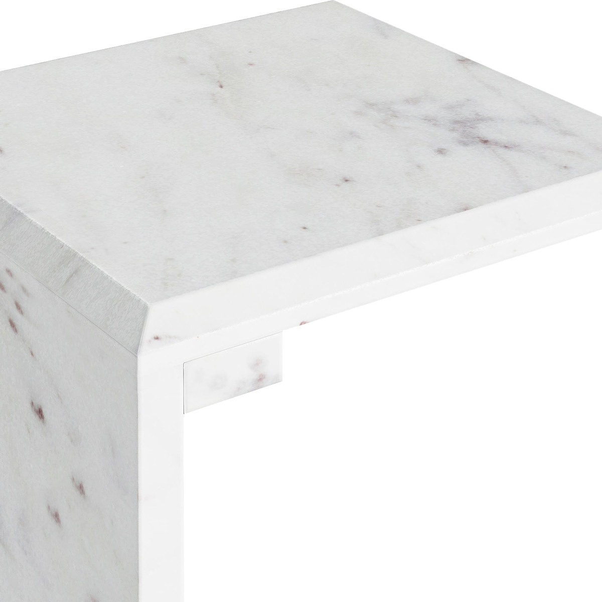Langham White Marble C Side Table from Roseland Furniture