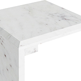Langham White Marble C Side Table from Roseland Furniture