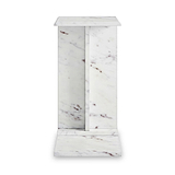 Langham White Marble C Side Table from Roseland Furniture