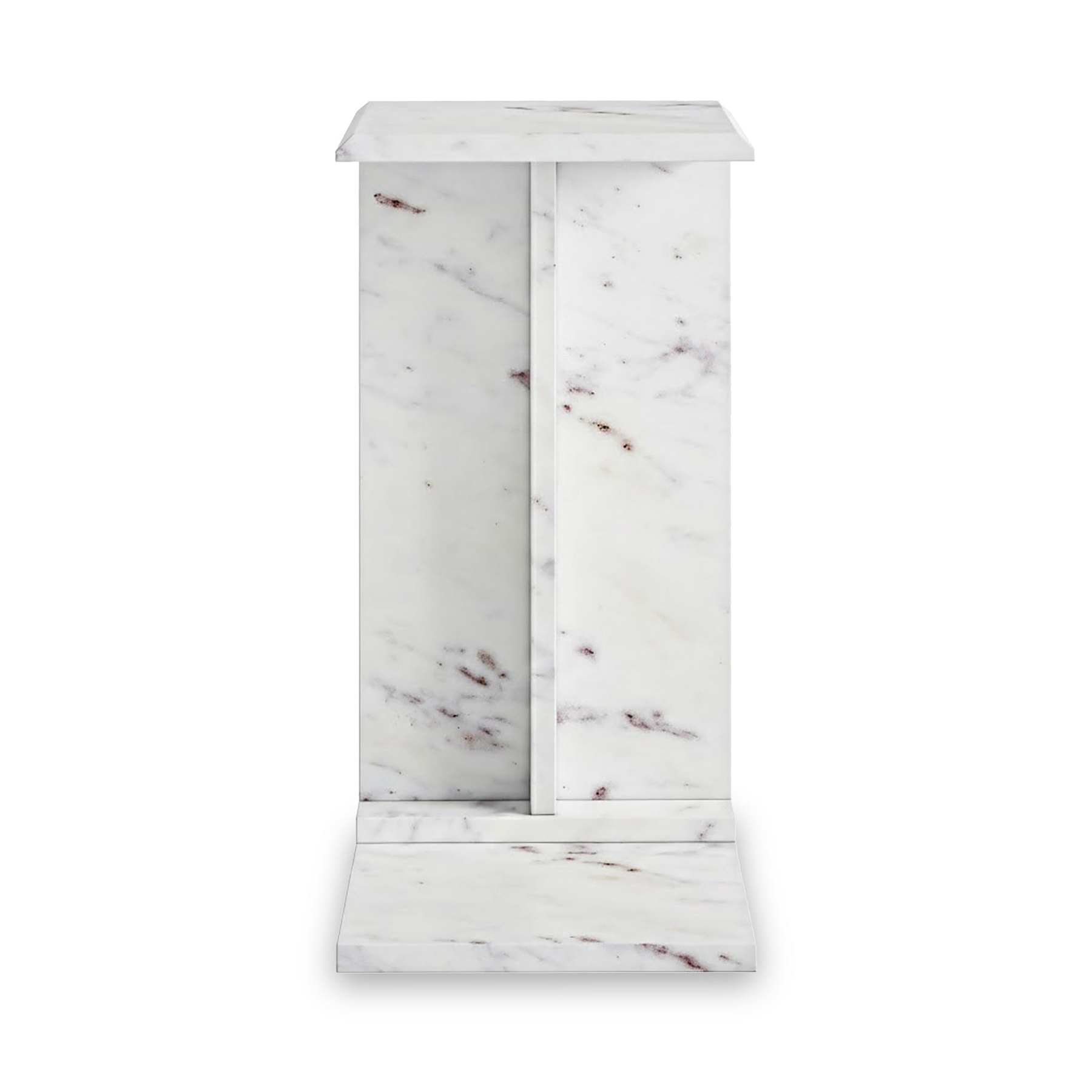 Langham White Marble C Side Table from Roseland Furniture