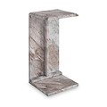 Langham Brown Marble C Side Table from Roseland Furniture