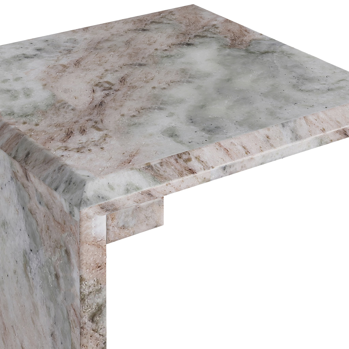 Langham Brown Marble C Side Table from Roseland Furniture