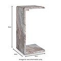 Langham Brown Marble C Side Table from Roseland Furniture