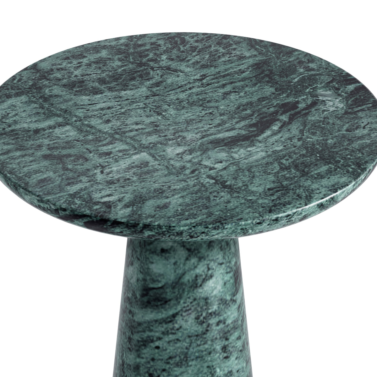 Langham Green Marble Round Side Table from Roseland Furniture
