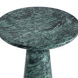 Langham Green Marble Round Side Table from Roseland Furniture