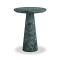 Langham Green Marble Round Side Table from Roseland Furniture