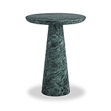 Langham Green Marble Round Side Table from Roseland Furniture