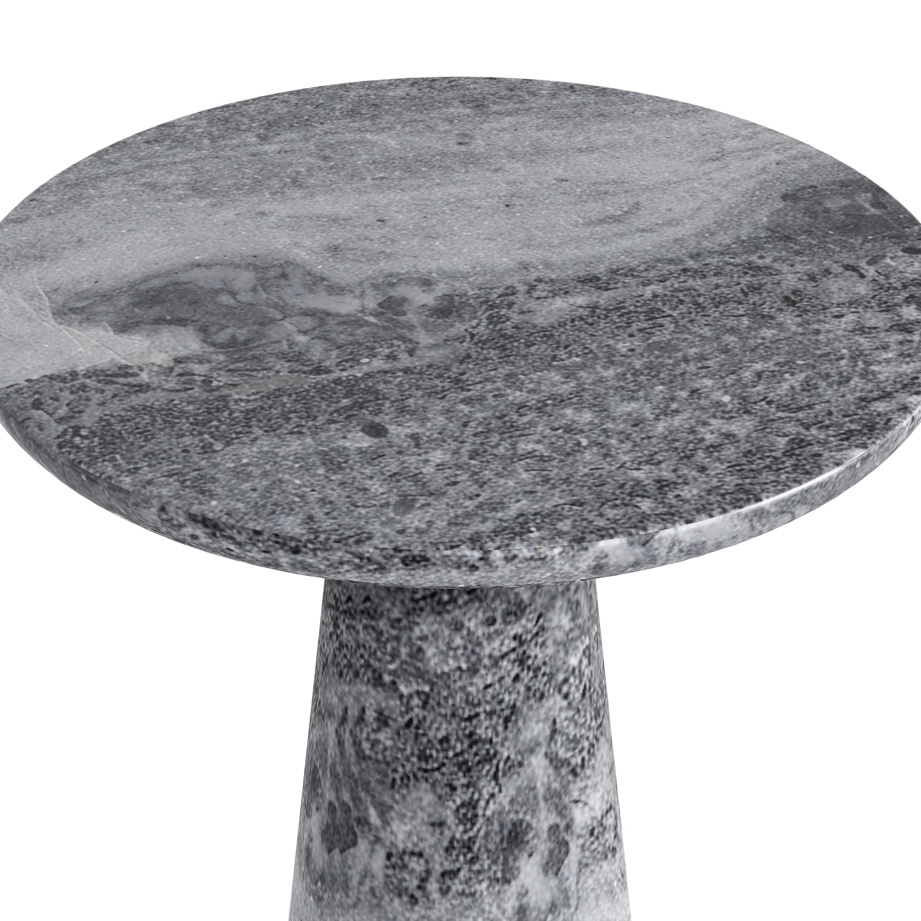 Langham Black Marble Round Side Table from Roseland Furniture