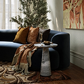 Langham Black Marble Round Side Table from Roseland Furniture