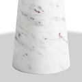 Langham White Marble Round Side Table from Roseland Furniture