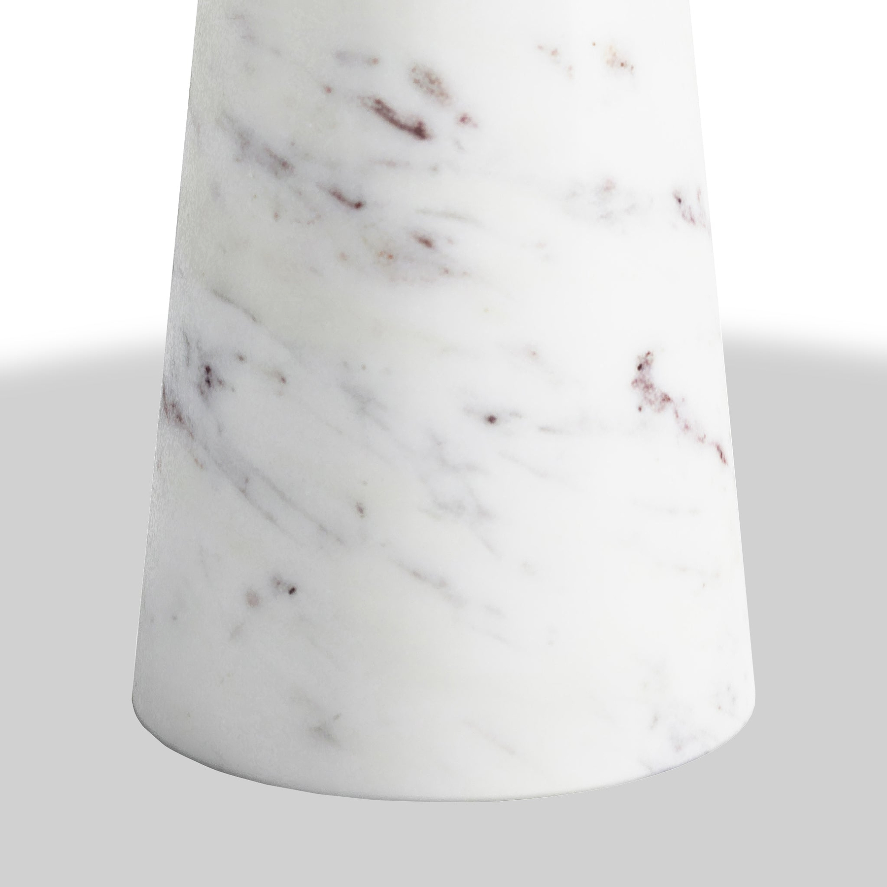 Langham White Marble Round Side Table from Roseland Furniture