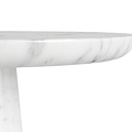 Langham White Marble Round Side Table from Roseland Furniture
