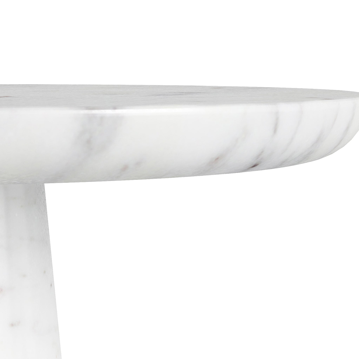 Langham White Marble Round Side Table from Roseland Furniture