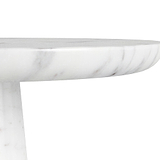 Langham White Marble Round Side Table from Roseland Furniture