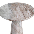 Langham Brown Marble Round Side Table from Roseland Furniture