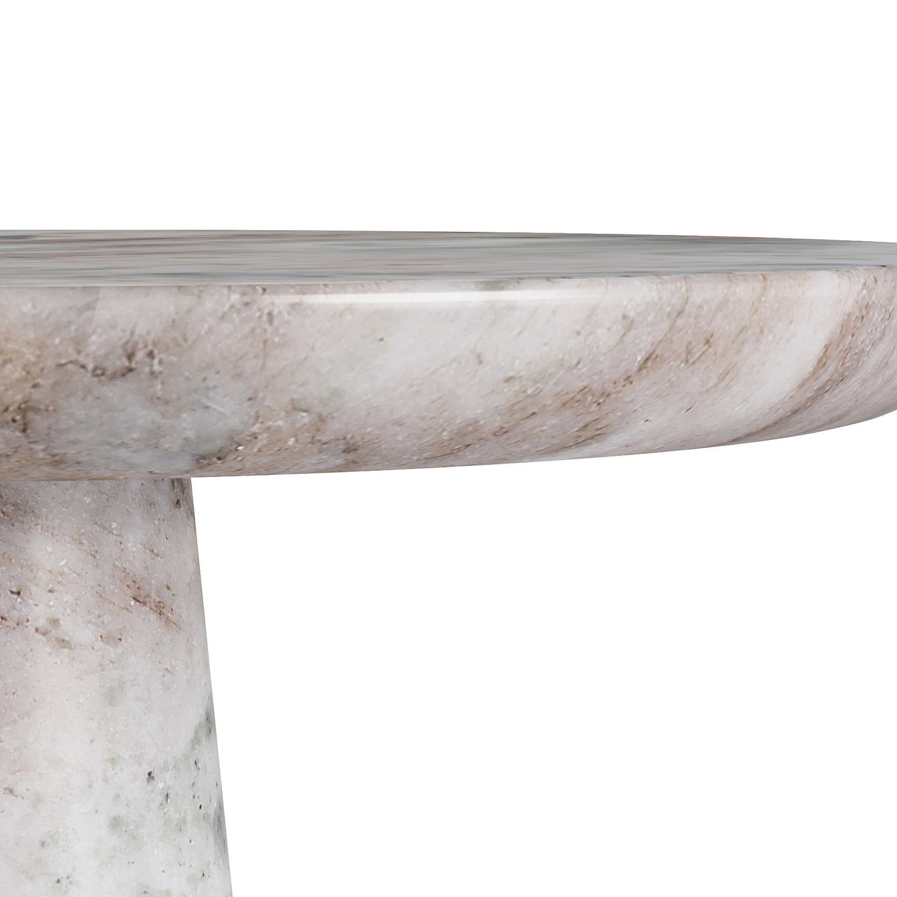 Langham Brown Marble Round Side Table from Roseland Furniture