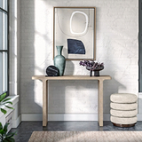 Mylor Washed Oak 120cm Console Table from Roseland Furniture