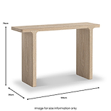 Mylor Washed Oak 120cm Console Table from Roseland Furniture