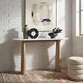 Mylor Washed Oak Marble Top Console Table from Roseland Furniture