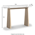 Mylor Washed Oak Marble Top Console Table from Roseland Furniture