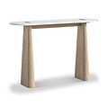 Mylor Washed Oak Marble Top Console Table from Roseland Furniture