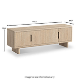 Mylor Washed Oak 150cm TV Unit from Roseland Furniture