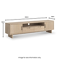 Mylor Washed Oak 200cm TV Unit from Roseland Furniture