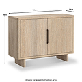Mylor Washed Oak Small Sideboard from Roseland Furniture