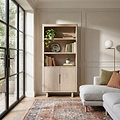 Mylor Washed Oak Display Bookcase from Roseland Furniture