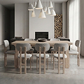 Mylor Washed Oak Grey Dining Chair from Roseland Furniture