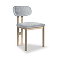 Mylor Washed Oak Grey Dining Chair from Roseland Furniture
