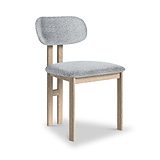Mylor Washed Oak Grey Dining Chair from Roseland Furniture