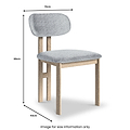 Mylor Washed Oak Grey Dining Chair from Roseland Furniture